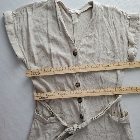 H&M Linen Blend Jumpsuit - Light Beige - Picture 7 of 12